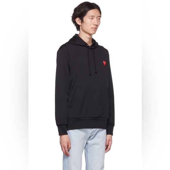 COMME DES GARÇONS PLAY Black Heart Hoodie - Picture 2 of 9